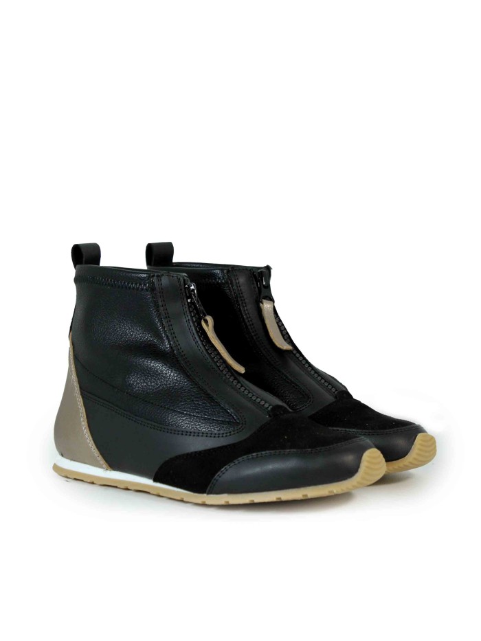BOTÍN DEPORTIVO CON CREMALLERA APLAUSO NIN COMBI B NEGRO