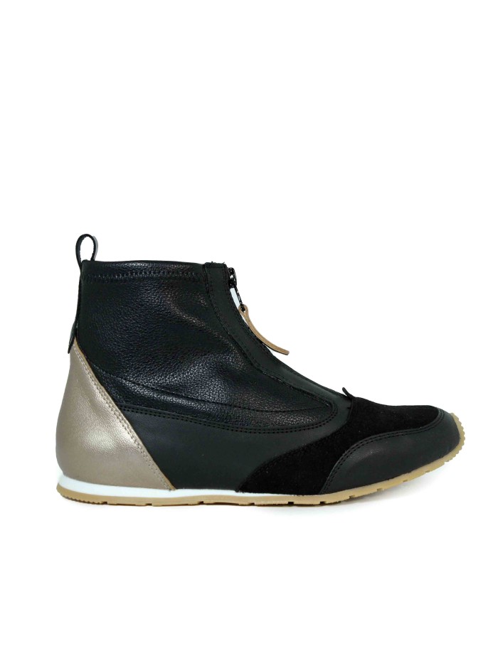 BOTÍN DEPORTIVO CON CREMALLERA APLAUSO NIN COMBI B NEGRO