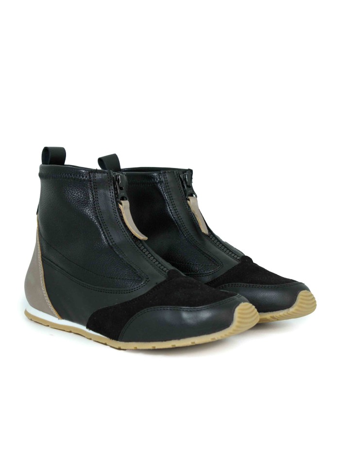 BOTÍN DEPORTIVO CON CREMALLERA APLAUSO NIN COMBI B NEGRO