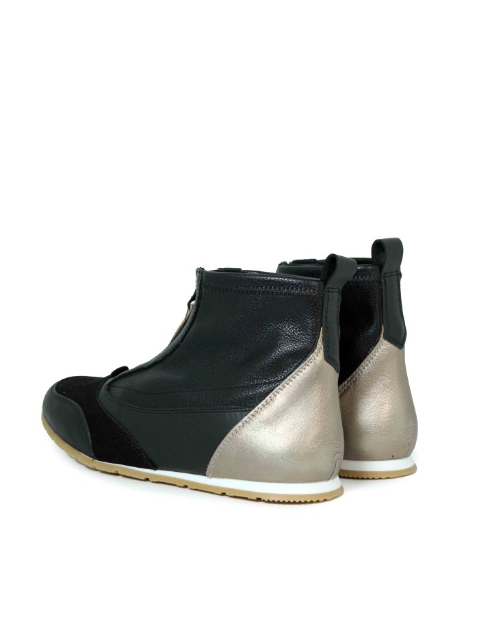 BOTÍN DEPORTIVO CON CREMALLERA APLAUSO NIN COMBI B NEGRO
