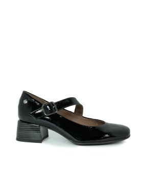 ZAPATO DE TACÓN MARY JANE TAUPE DE CHAROL APLAUSO 9996