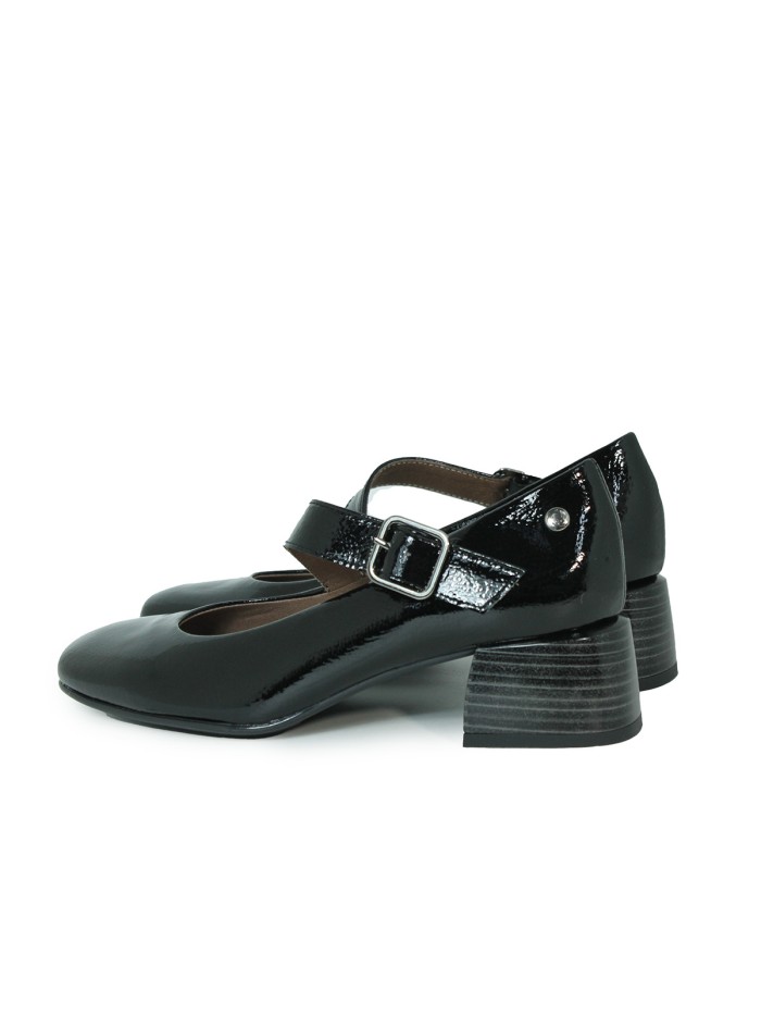 ZAPATO DE TACÓN MARY JANE TAUPE DE CHAROL APLAUSO 9996