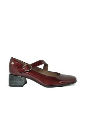 ZAPATO DE TACÓN MARY JANE TAUPE DE CHAROL APLAUSO 9996