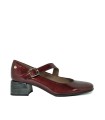 ZAPATO DE TACÓN MARY JANE TAUPE DE CHAROL APLAUSO 9996