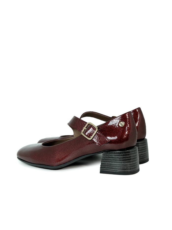 ZAPATO DE TACÓN MARY JANE TAUPE DE CHAROL APLAUSO 9996