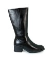 BOTA DE CAÑ MEDIA CON TACÓN MEDIO APLAUSO 4364 NEGRO