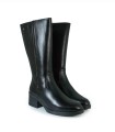 BOTA DE CAÑ MEDIA CON TACÓN MEDIO APLAUSO 4364 NEGRO