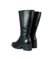 BOTA DE CAÑ MEDIA CON TACÓN MEDIO APLAUSO 4364 NEGRO