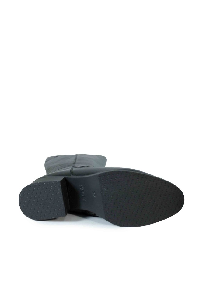 BOTA DE CAÑ MEDIA CON TACÓN MEDIO APLAUSO 4364 NEGRO