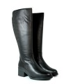 BOTAS DE PIEL TACÓN BAJO  APLAUSO 4362 NEGRO