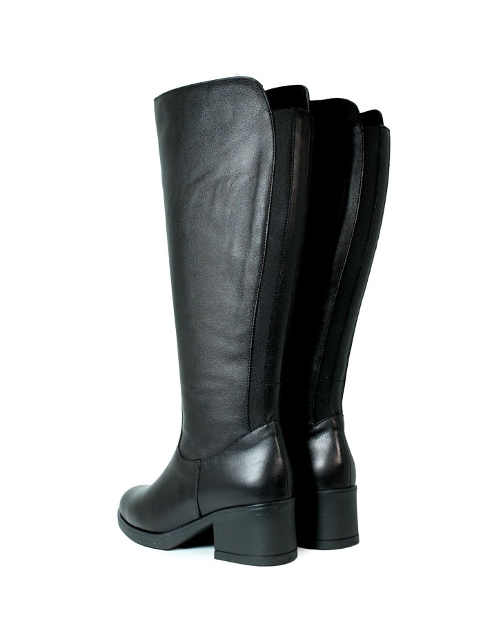 BOTAS DE PIEL TACÓN BAJO  APLAUSO 4362 NEGRO