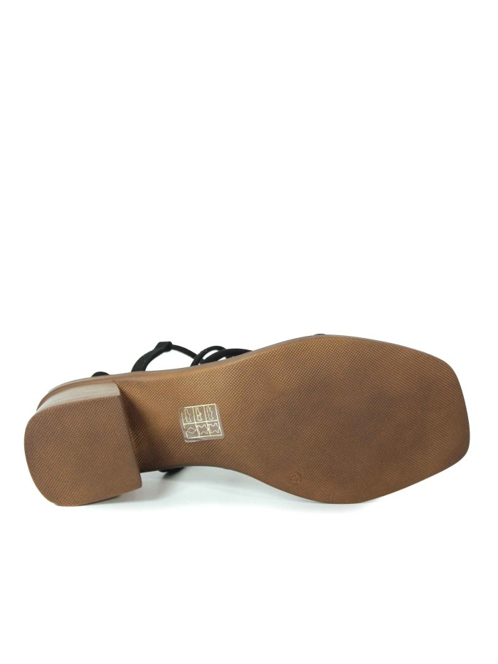 SANDALIAS DE TACÓN PLANTILLA DE GEL 2790 APLAUSO NEGRO