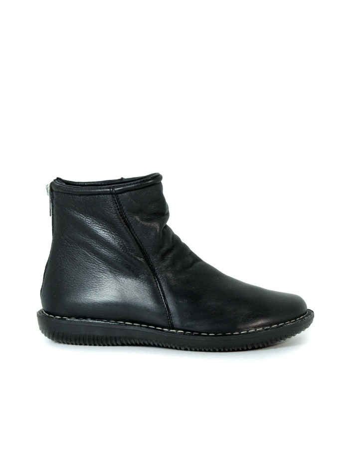 BOTÍN PLANO DE PIEL NEGRO APLAUSO 7236 NEGRO