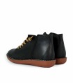 BOTÍN DE PIEL CON CORDONES PLANO APLAUSO 7210R NEGRO