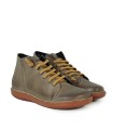 BOTÍN DE PIEL CON CORDONES PLANO APLAUSO  7210R TAUPE