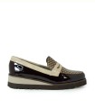 MOCASINES DE CHAROL MARRÓN PARA MUJER APLAUSO HELLEN 006