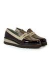 MOCASINES DE CHAROL MARRÓN PARA MUJER APLAUSO HELLEN 006
