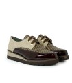 BLUCHER DE MUJER EN CHAROL MARRÓN APLAUSO ANGEL 006