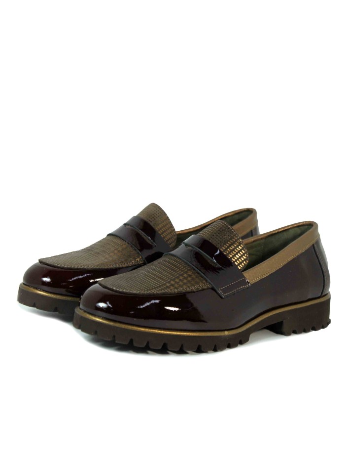 MOCASINES CON ANTIFAZ ESTAMPADOS PATA DE GALLO APLAUSO NOEL 019