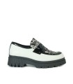 MOCASÍN COMBINADO DE CHAROL BLANCO PARA MUJER APLAUSO ALICIA 002