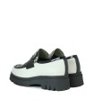 MOCASÍN COMBINADO DE CHAROL BLANCO PARA MUJER APLAUSO ALICIA 002