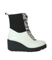 BOTINES DE CUÑA CON CREMALLERA PARA MUJER APLAUSO SOLE 005 BLANCO