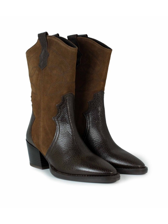 BOTA MARRÓN DE PIEL EN TENDENCIA PARA MUJER APLAUSO BECCA MARRÓN