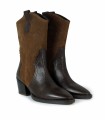 BOTA MARRÓN DE PIEL EN TENDENCIA PARA MUJER APLAUSO BECCA MARRÓN