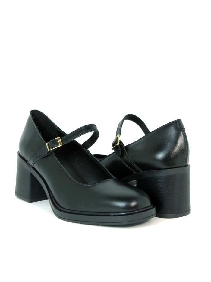 ZAPATO ESTILO MARY JANE CON TACÓN APLAUSO 5805 NEGRO