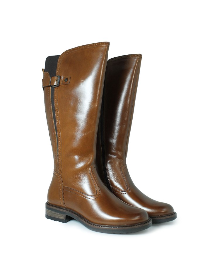 BOTA CAÑA ALTA DE PIEL APLAUSO LOR38 CUERO