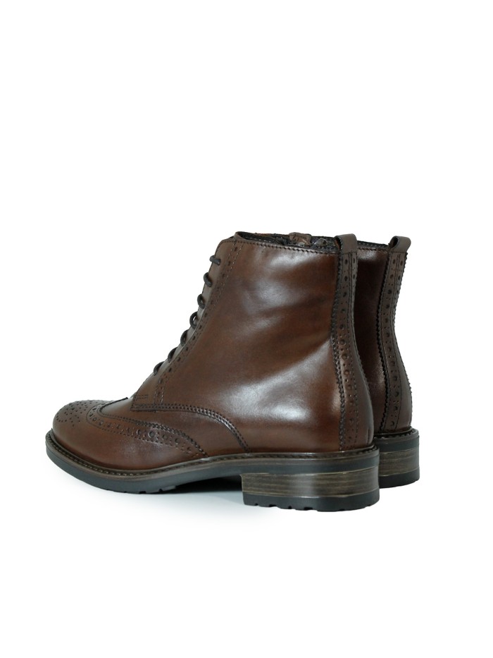 BOTA MUJER CON CORDONES APLAUSO LOR46 CUERO