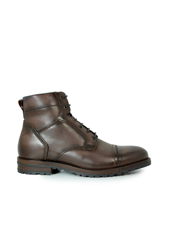 BOTA MILITAR DE CUERO APLAUSO LOR49 MARRÓN