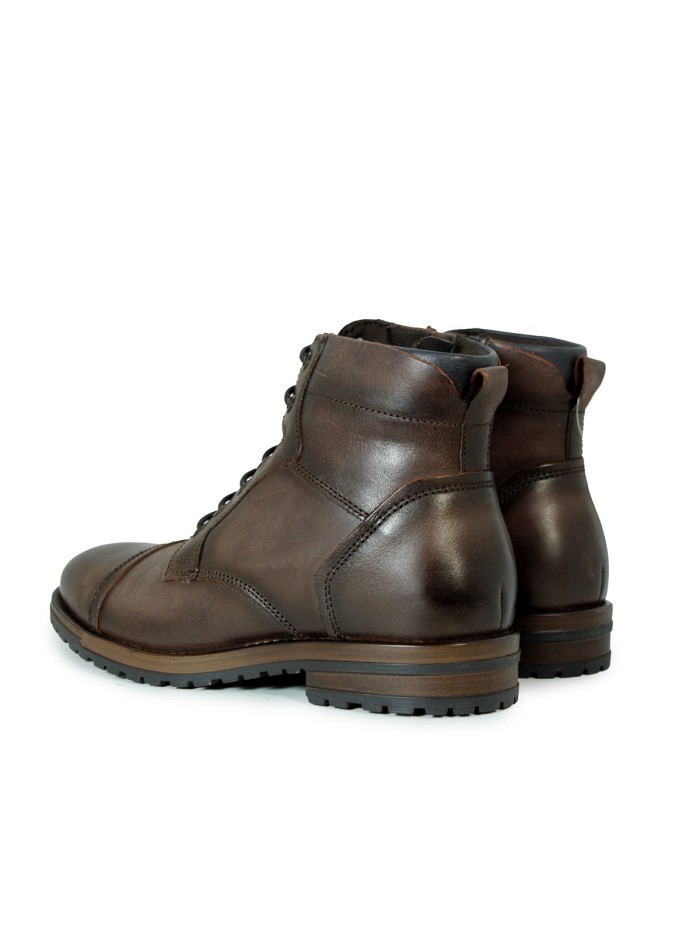 BOTA MILITAR DE CUERO APLAUSO LOR49 MARRÓN