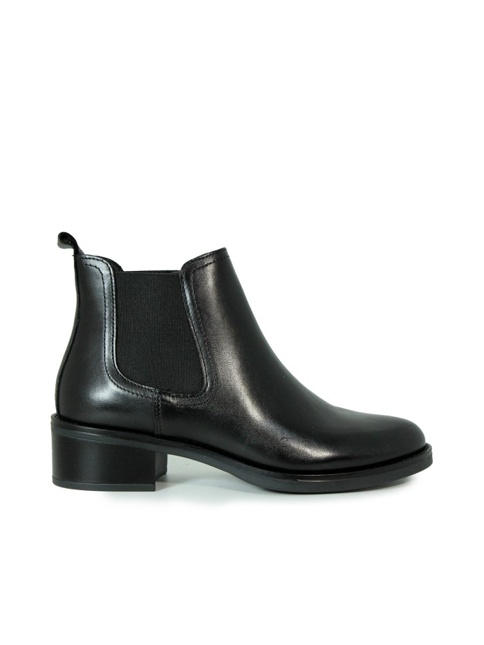 BOTÍN CHELSEA DE PIEL APLAUSO LOR42 NEGRO