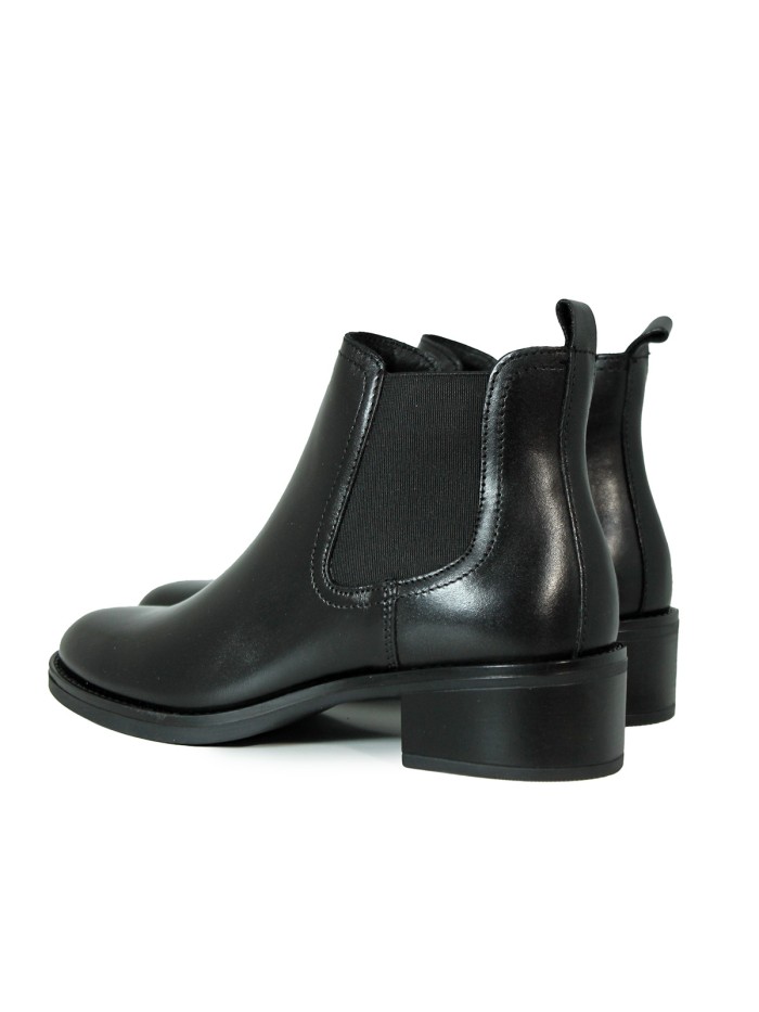 BOTÍN CHELSEA DE PIEL APLAUSO LOR42 NEGRO
