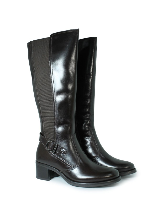BOTA ALTA CON HEBILLA APLAUSO LOR36 NEGRO