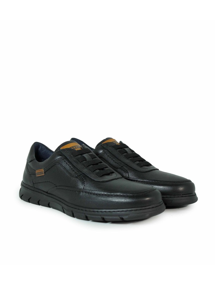 ZAPATOS DEPORTIVOS DE PIEL BAERCHI 4192 NEGRO