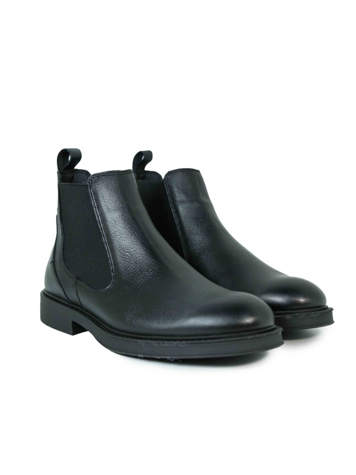 BOTÍN CONFORT DE PIEL PARA HOMBRE BAERCHI 1164 NEGRO