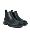 BOTÍN CONFORT DE PIEL PARA HOMBRE BAERCHI 1164 NEGRO