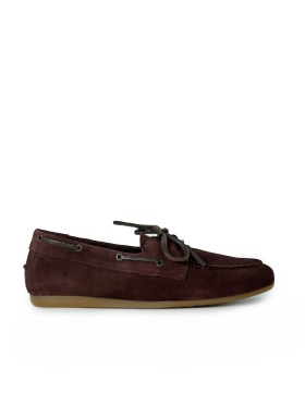 ZAPATO PLANO DE PIEL DE ANTE BRYAN FOOTWEART 6700 BURDEOS