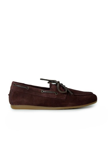 ZAPATO PLANO DE PIEL DE ANTE BRYAN FOOTWEART 6700 BURDEOS
