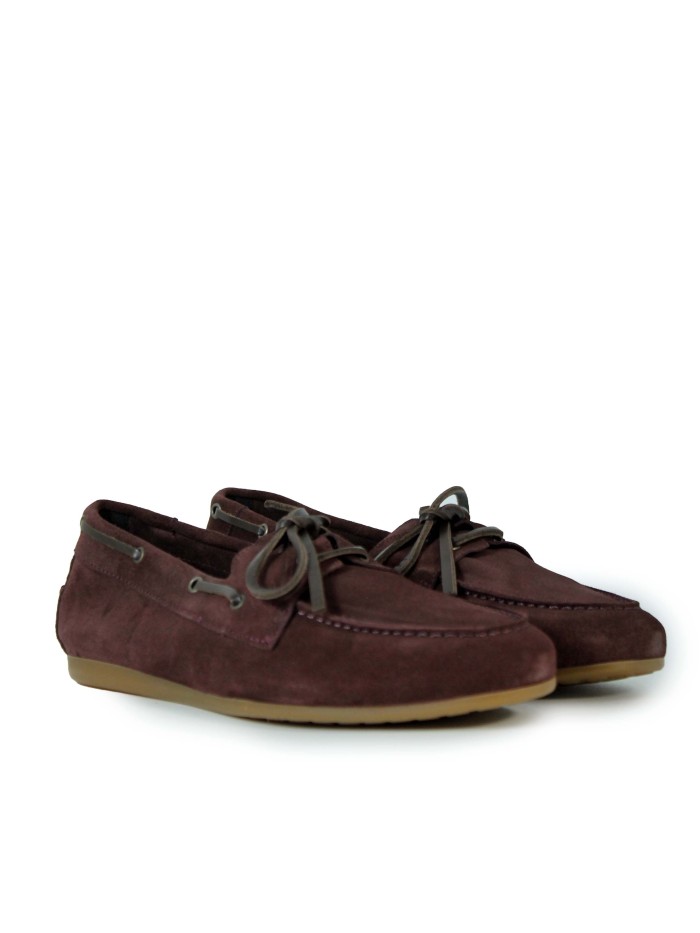 ZAPATO PLANO DE PIEL DE ANTE BRYAN FOOTWEART 6700 BURDEOS