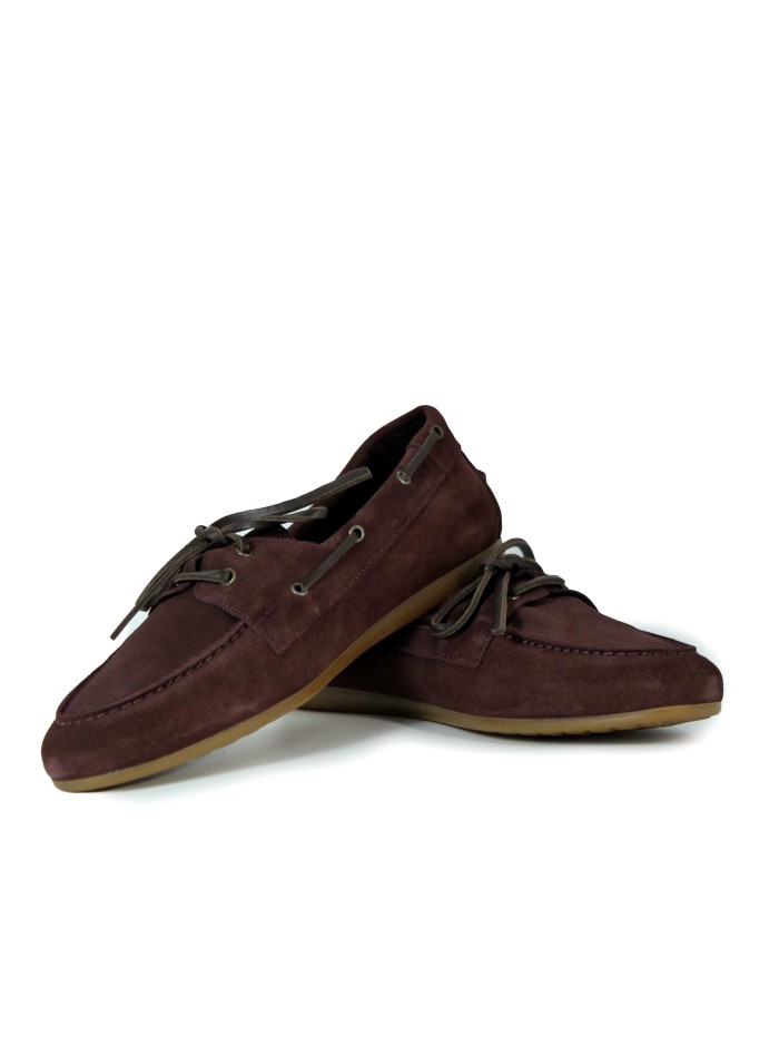ZAPATO PLANO DE PIEL DE ANTE BRYAN FOOTWEART 6700 BURDEOS