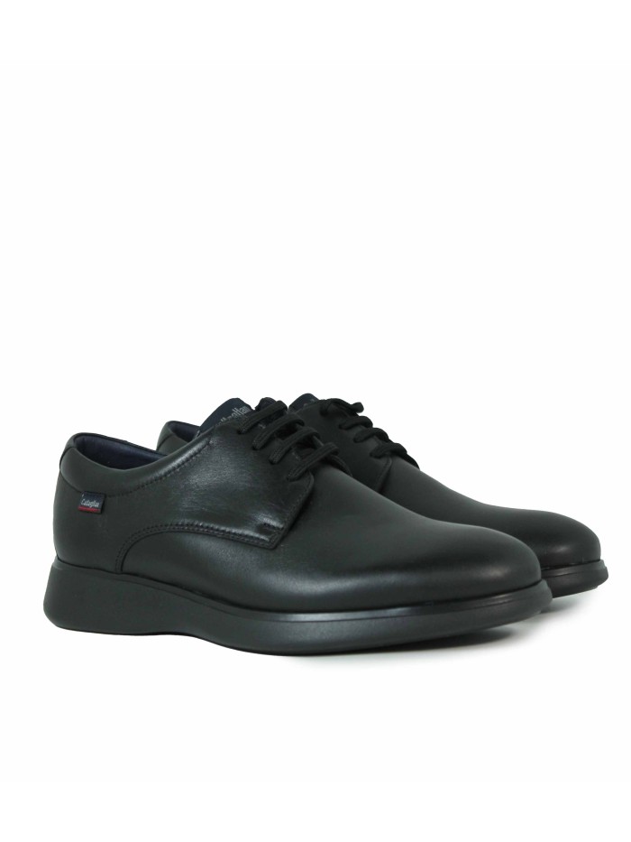 ZAPATOS DE PIEL CON CORDONES NEGRO CALLAGHAN 61000 NEGRO