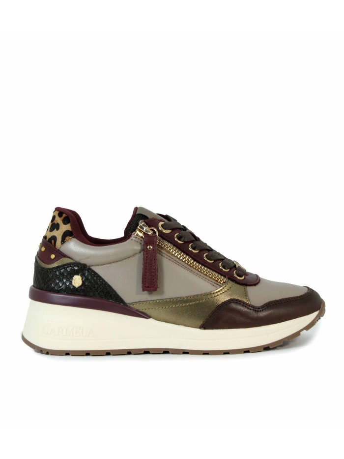 ZAPATILLAS DEPORTIVAS CON TOQUE ANIMAL PRINT CARMELA 16244206 BURDEOS