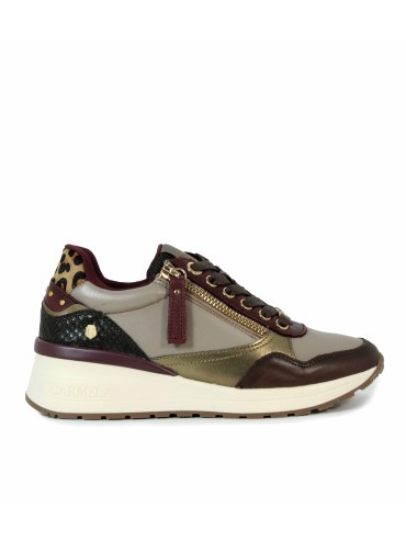 ZAPATILLAS DEPORTIVAS CON TOQUE ANIMAL PRINT CARMELA 16244206 BURDEOS