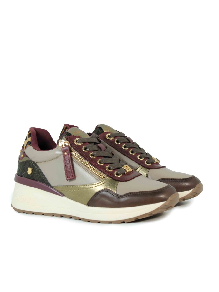 ZAPATILLAS DEPORTIVAS CON TOQUE ANIMAL PRINT CARMELA 16244206 BURDEOS