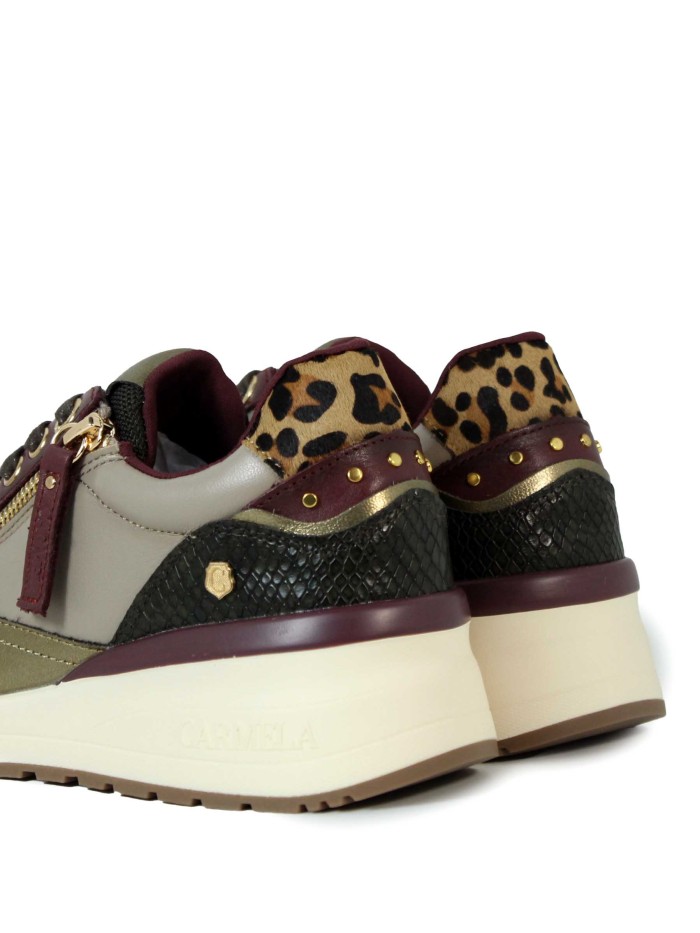 ZAPATILLAS DEPORTIVAS CON TOQUE ANIMAL PRINT CARMELA 16244206 BURDEOS