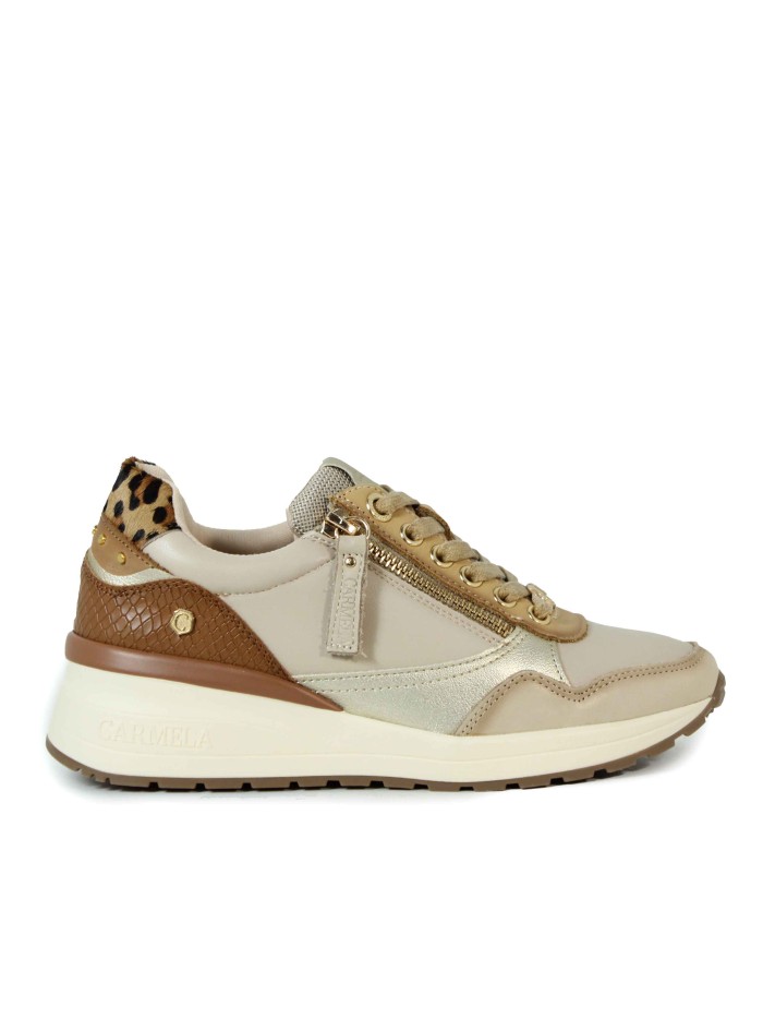ZAPATILLAS DEPORTIVAS CON TOQUE ANIMAL PRINT CARMELA 16244201 BEIG