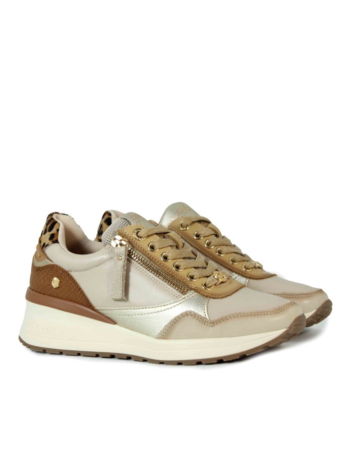ZAPATILLAS DEPORTIVAS CON TOQUE ANIMAL PRINT CARMELA 16244201 BEIG